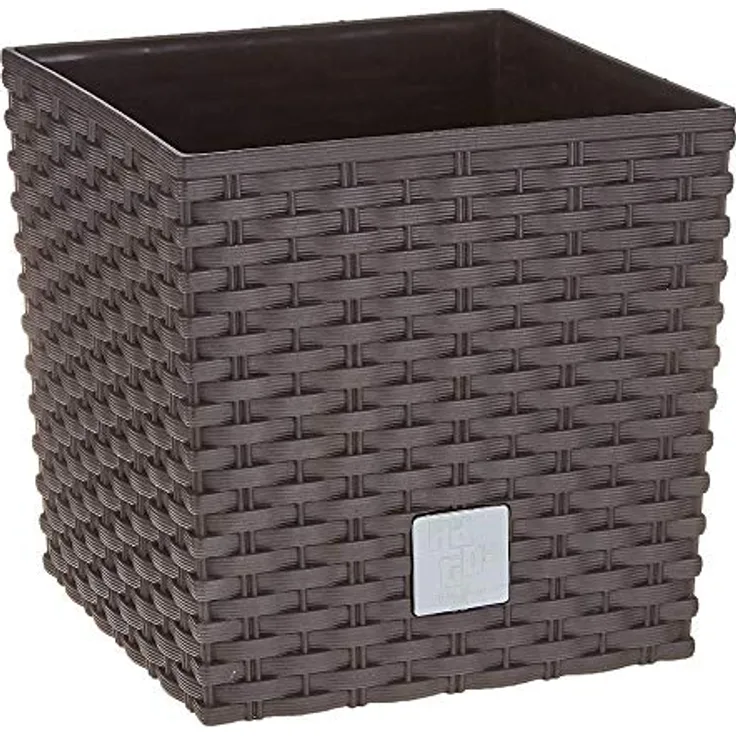 Maceta Rato 32 litros con cubilete para plantar en color antracita 32 x 32 x 32,5 cm.