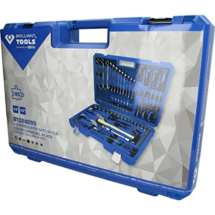 BRILLIANT TOOLS BT024095 1/4" + 1/2" Universal-Werkzeug-Satz, 95-tlg [Powered by KS TOOLS] - Zeitersparnis und Komfort durch 2-Komponenten-Griff, 95-teiliges Set in verschiedenen Größen – Bild 5