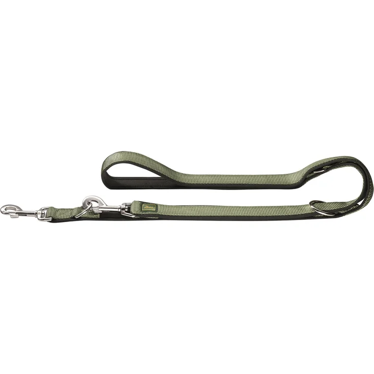 Hunter Hunde-Leine verstellbar Neopren oliv-schwarz 10-200 – Bild 1