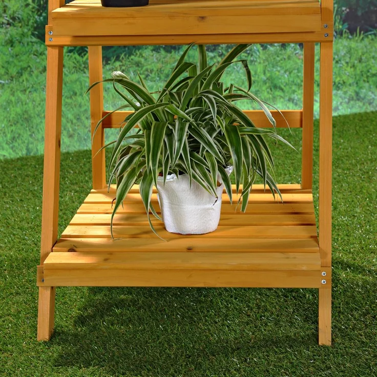 Blumentreppe Blumenregal Blumenständer Pflanzenampel Blumenhocker 3 Etagen – Bild 3