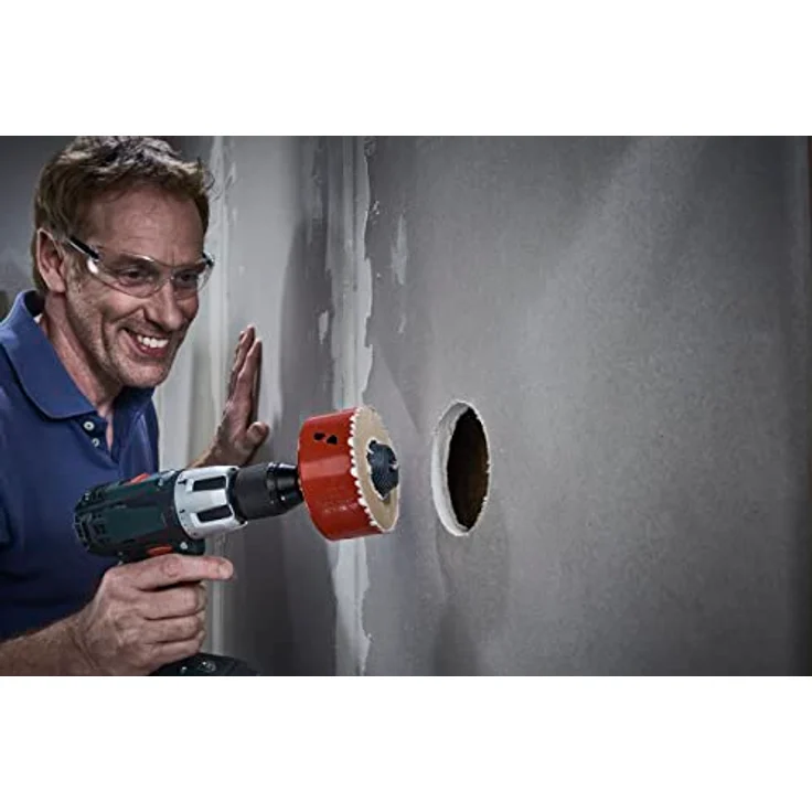 Wolfcraft 5950000 Aufbohrhilfe, sichere Standardlösung zur zentrierten Lochbohrerweiterung mit Stahlbuchse für Ø 6–8 mm, 1 Stück – Bild 8