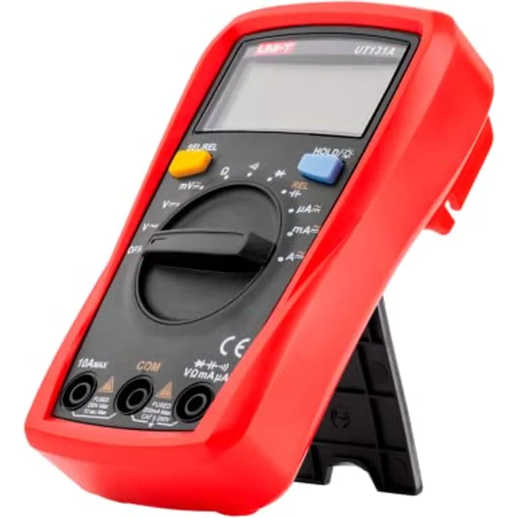 UNI-T UT131A Multimeter, Handflächengröße, 200 m-250 VAC, 200µA-10A, klare LCD-Anzeige, ergonomisches Design