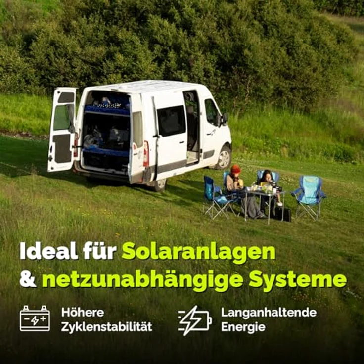 Electronicx Caravan Edition GEL Batterie 100AH 12V – wartungsfreie Solarbatterie für Wohnmobile, Boote und Gartenanlagen, gasungsfrei und kippsicher – Bild 5