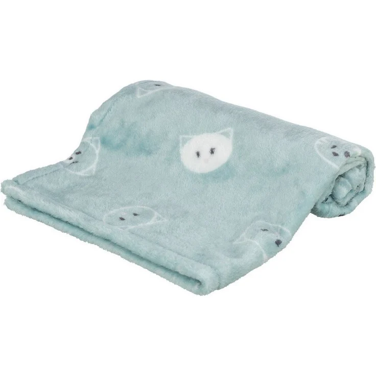 TRIXIE Decke Mimi, Katzendecke aus superweichem Softplüsch, 70 x 50 cm, waschbar, allergikerfreundlich, salbei – Bild 1