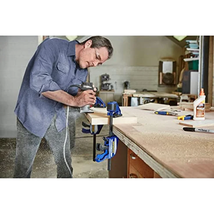 Irwin 10505942 XP Einhand-Zwinge 150 mm, extrem Haltekraft 250 kg, Spreizfunktion – Bild 5