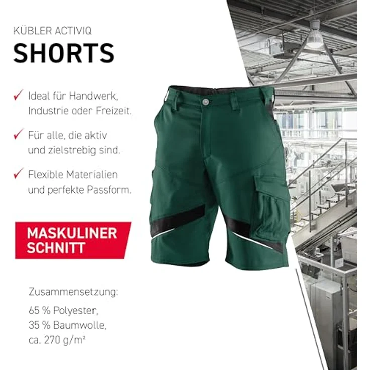 Kübler Activiq Shorts 48, moosgrün-schwarz – Bild 4