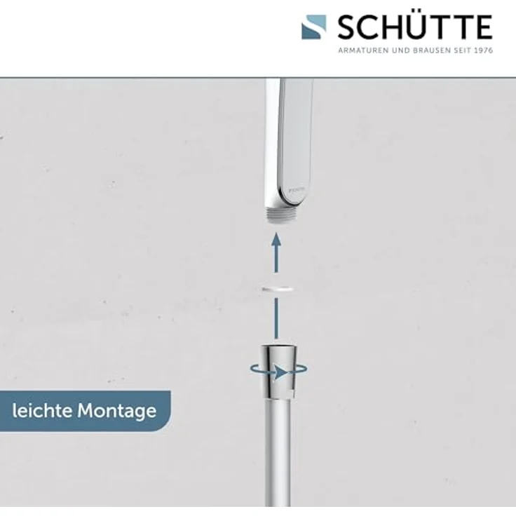 Schütte Handbrause KARIBIK, 3-fach verstellbar mit Antikalknoppen, wassersparend, eckig – Bild 4