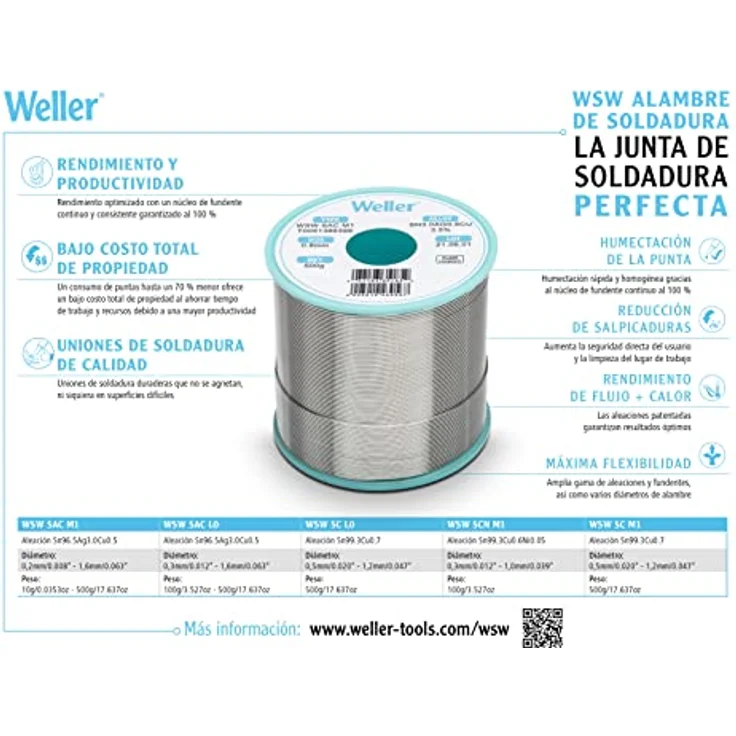 Weller WSW SCN M1 LÖTDRAHT 0,8MM 100g Lötzinn 100g – Bild 10