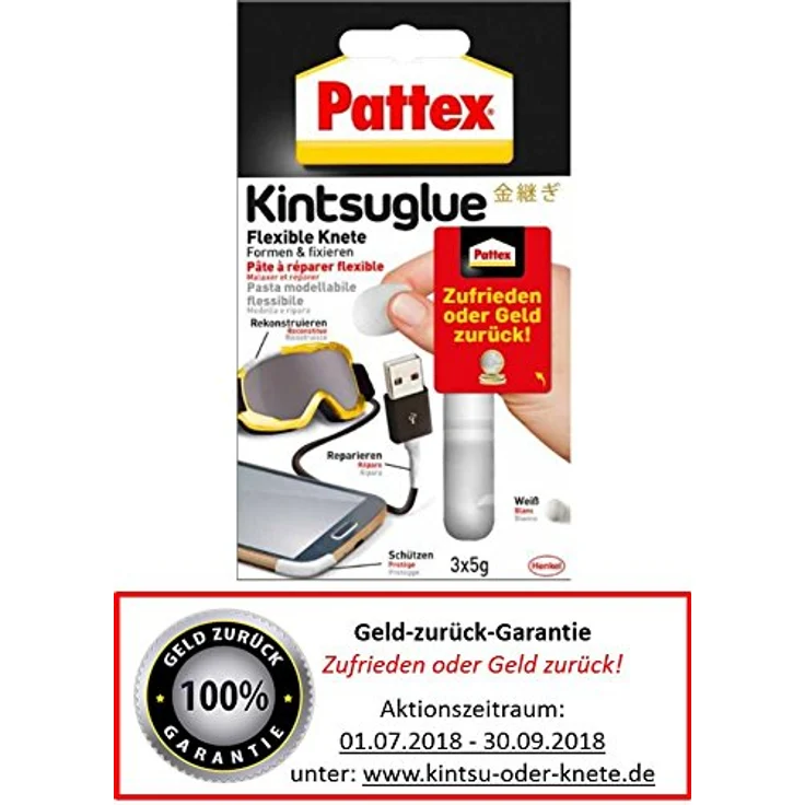 Knete Pattex Kintsuglue weiß 3x5g 48,60 pro 100 g  – Bild 9