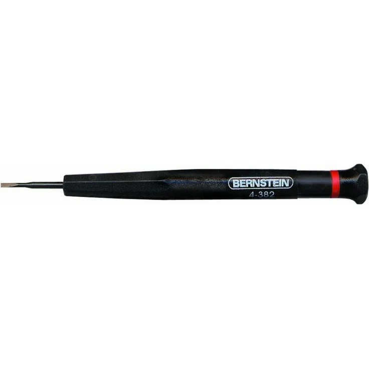 BERNSTEIN TOOLS FOR ELECTRONICS Uhrmacher-Schraubendreher 4-380-14, 1,4 mm mit schwarzem Kunststoffheft und drehbarer Fingerkappe – Bild 1