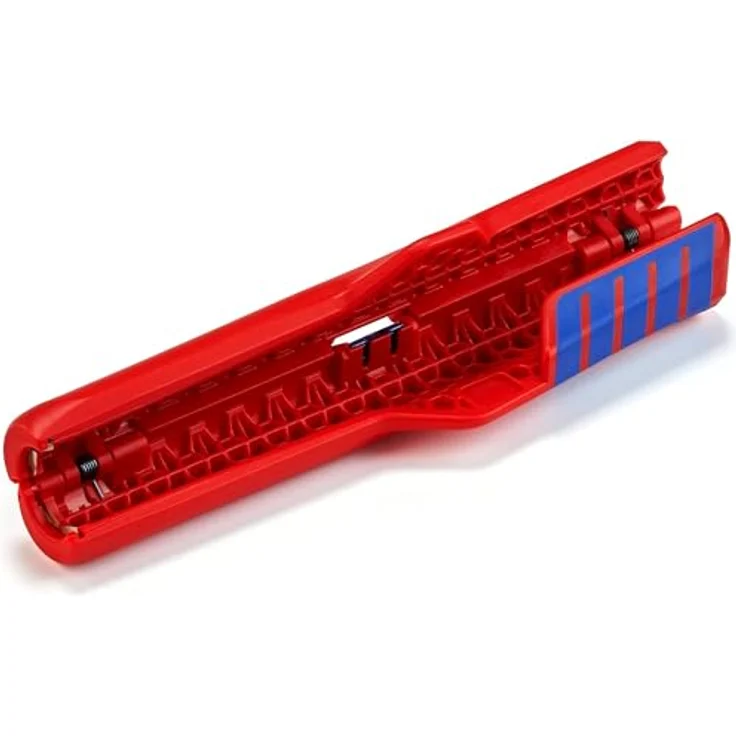 Knipex Tiefen-Abmantelungswerkzeug 175 mm 16 80 175 SB, Abisoliergerät mit langer, ergonomischer Formgebung für tiefe Gerätedosen – Bild 2