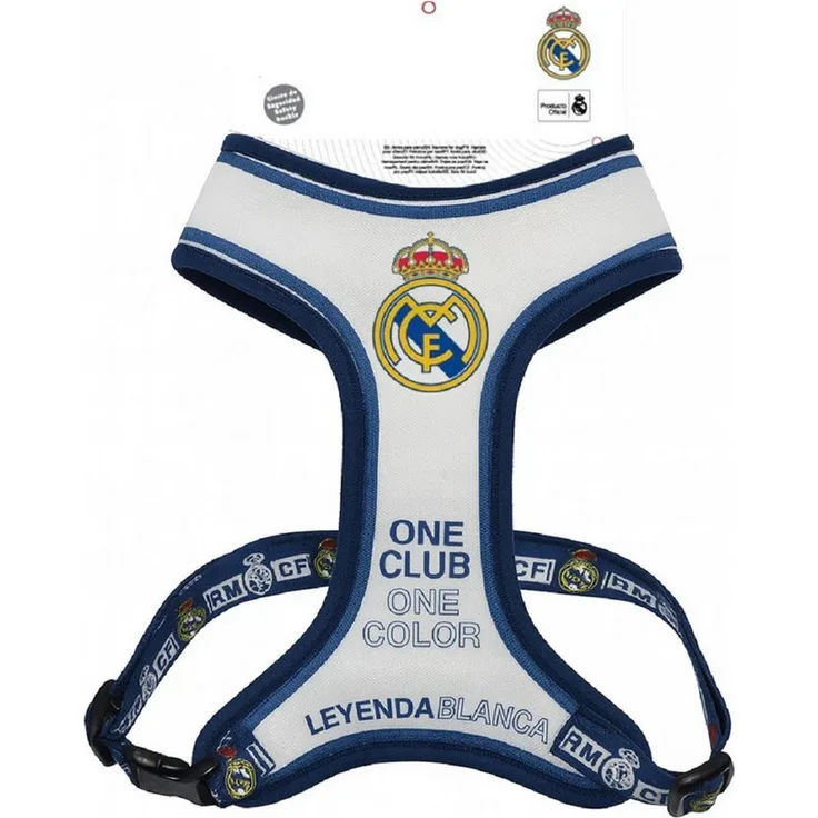 Cerda Real Madrid Hunde-Geschirr S/M, Verstellbar & Bequem aus 100% Polyester