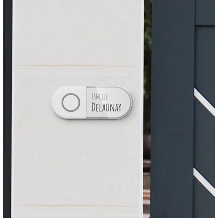 Avidsen Sona-T, Smart Home Türklingel Funkgong mit Lichtblitz, grau meliertem Textilüberzug und 150 m Reichweite – Bild 8