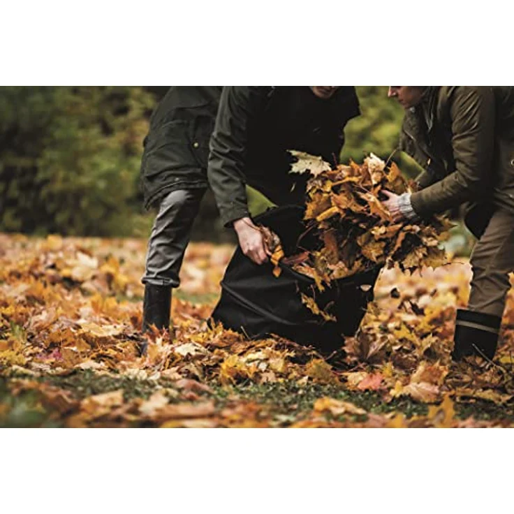 Fiskars Großer PopUp-Gartensack mit Griffen, Platzsparend faltbar, Fassungsvermögen: 219 L, Höhe: 70 cm, Breite: 56 cm, Schwarz-Orange, Ergo, 1028373 – Bild 6