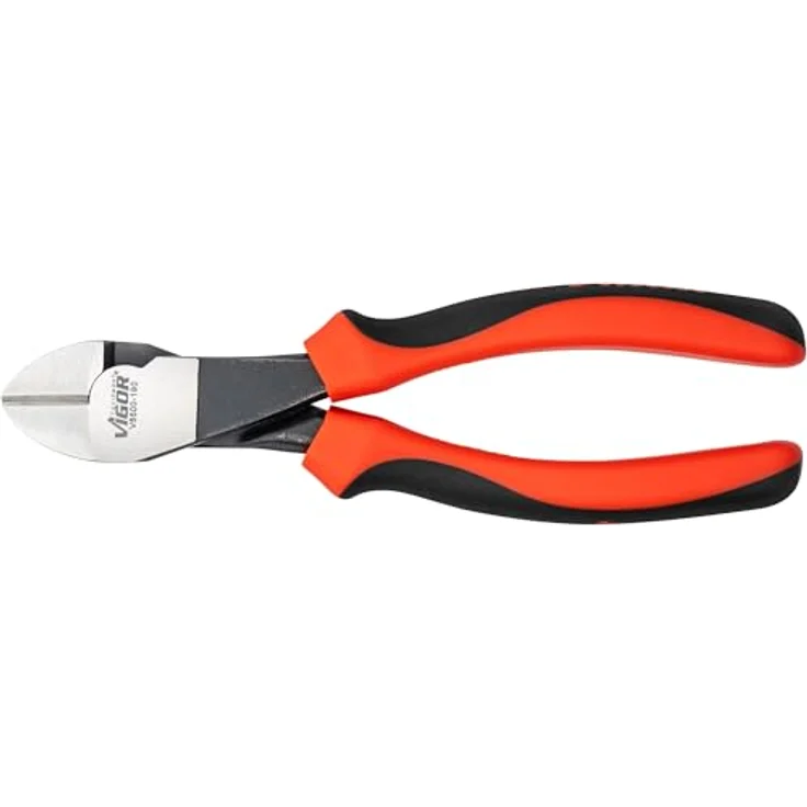 ViGOR Kraft-Seitenschneider 190 mm V6500-190, präzises Schneidwerkzeug für harte Drähte und Kabel, ergonomischer Griff, grau – Bild 3