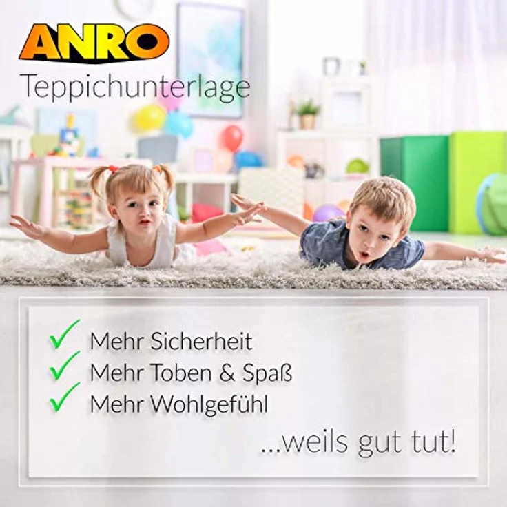 Anro Antirutschmatte Netz Teppichunterlage Teppichstopper rutschfest und zuschneidbar Unterlage Gleitschutz 60x100cm – Bild 5