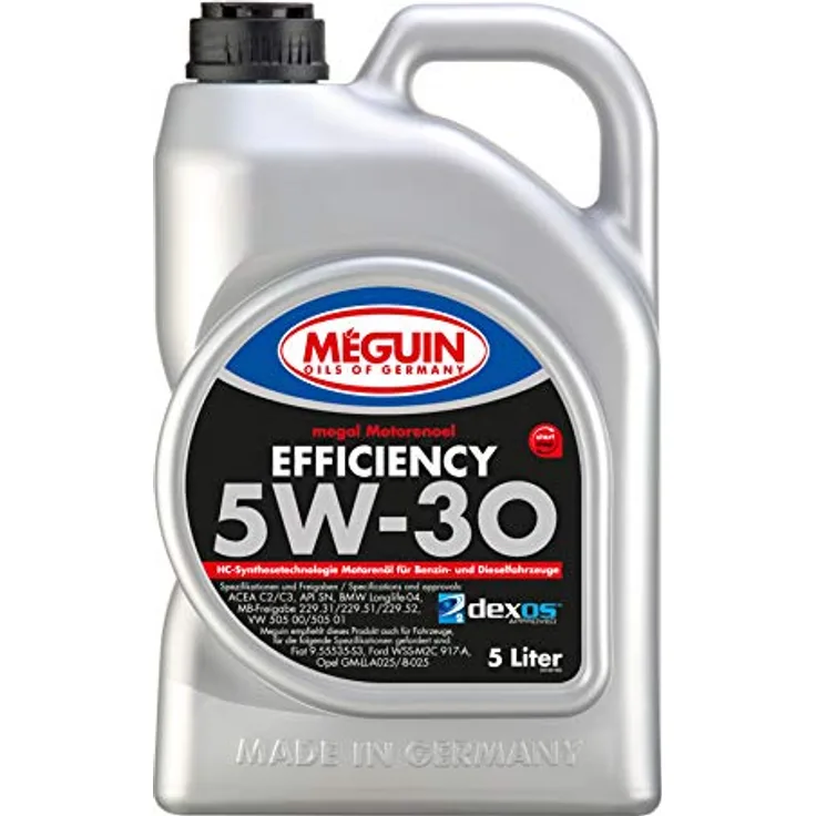 Meguin Megol Efficiency SAE 5W-30 | 5 L | Synthesetechnologie Motoröl | Art.-Nr.: 3194