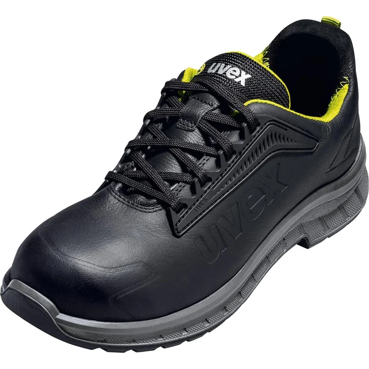 Uvex uvex 2 trend Sicherheitsschuh S3S Halbschuh, schwarz/gelb, Größe 41 mit anti-twist Hinterkappe und Polyurethan-Laufsohle