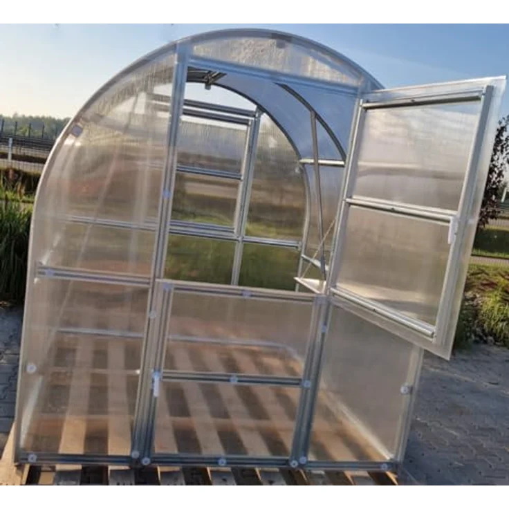 Klasika Gewächshaus KLASIKA Slim 2x4m (8m2) mit 4mm Polycarbonat, breit - 2m – Bild 4