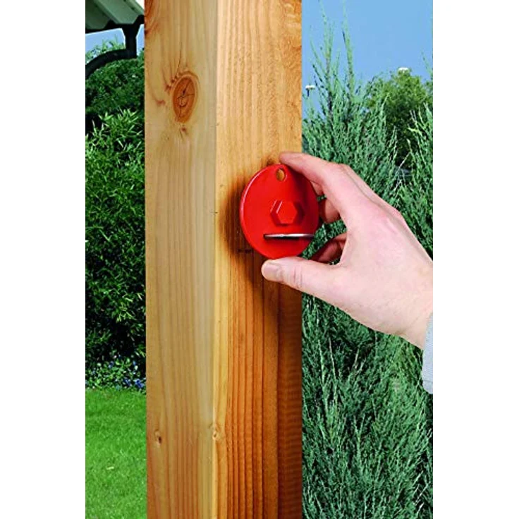 GAH-Alberts 208790 Einschraub-Werkzeug für Flechtzaunhalter, zinkphosphatiert, rubinrot RAL 3003, Ø60 mm – Bild 5