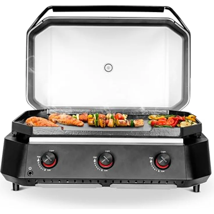 Cozze Gasgrill 'Plancha G-800', 3 Brenner, 50 mbar, stilvolles Design, ideal für Camping, langlebige Verarbeitung – Bild 1