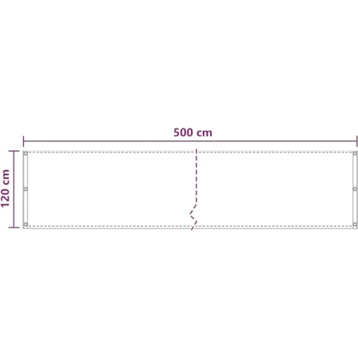vidaXL Balkonsichtschutz Sand 120 x 500 cm, UV-beständig, atmungsaktive Struktur, mit Aluminium-Ösen – Bild 2