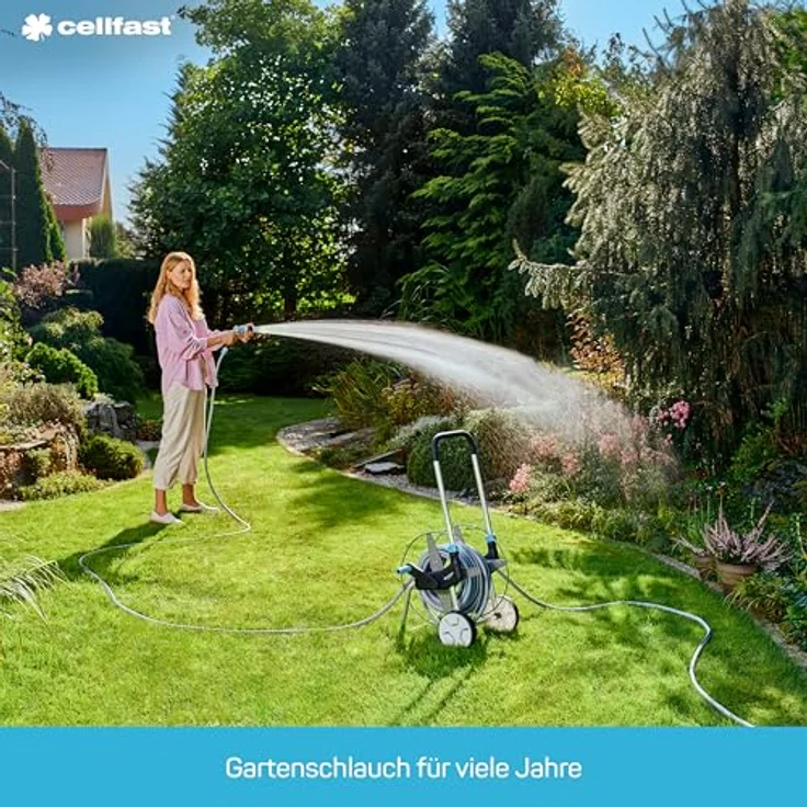 Cellfast Gartenschlauch Hobby, Formstabiler, Flexibel 6-lagiger Schlauch aus hochwertigem Doppelgeflecht mit Kreuz- und Trikotgewebe, 30 bar Berstdruck, 50m ,3-4 zoll – Bild 7