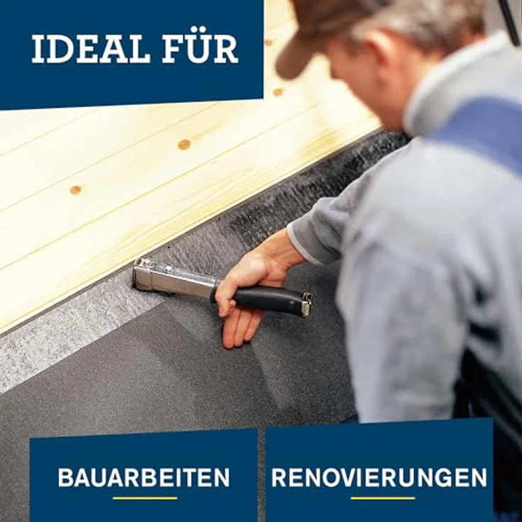 Rapid Hammertacker R11, robuster Schlagtacker aus Vollstahl für Breitdrahtklammern Typ 140 (6-10mm) – Bild 3