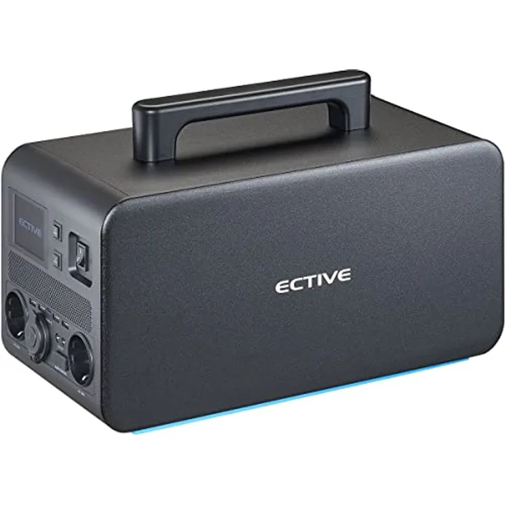 ECTIVE Tragbare Powerstation - 500W, 1000W, 1500W, 500Wh, 1000Wh, 1500Wh, LiFePo4 Batterie, AC, USB, DC - Mobiler Solargenerator, Stromspeicher, Solar Stromgenerator, Akku Stromversorgung, Powerhouse