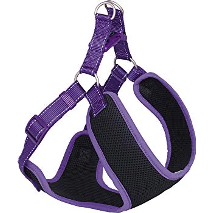 Nobby Geschirr Black Mesh Reflect, lila L: 28-33 cm + 32 cm, B: 10 mm, 1 Stück