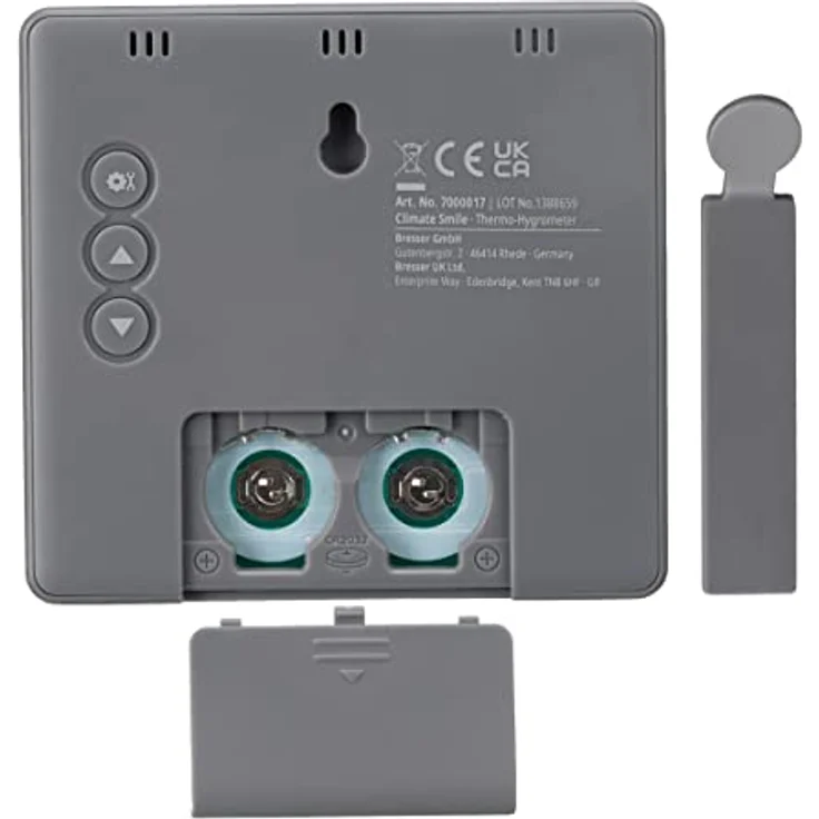 Bresser Thermometer Hygrometer Climate Smile 2er-Set zum Aufstellen oder zur Wandmontage mit Raumklima-Indikator als Smiley, anthrazit - Preisvergleich – Bild 4