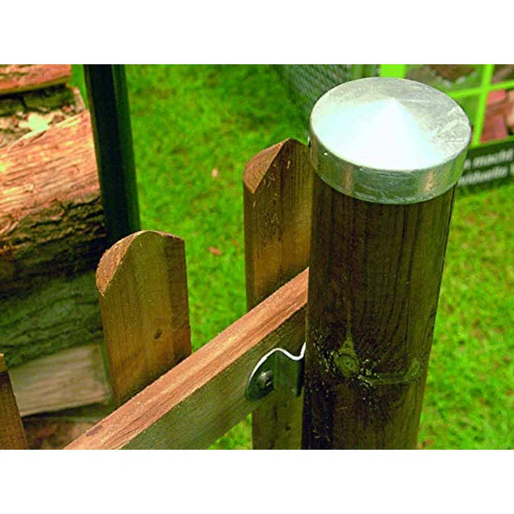 GAH-Alberts 205928 Pfostenkappe für Holzpfosten, flache Form, feuerverzinkt, Ø80 mm - 1 Stück – Bild 4