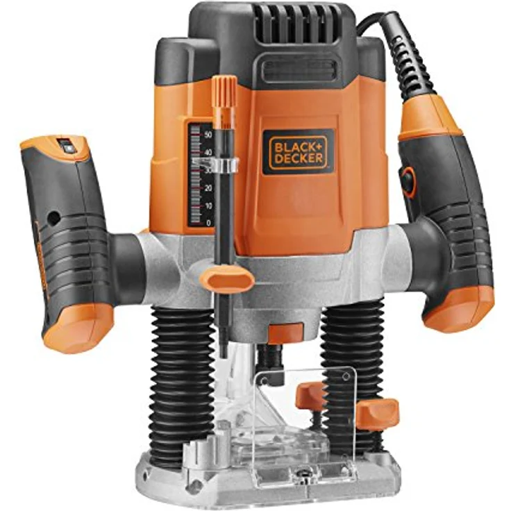 Black + Decker KW1200EKA-QS KW1200EKA-QS-Fresadora 1.2000W Con accesorios y maletín, 1200 W, Orange – Bild 4