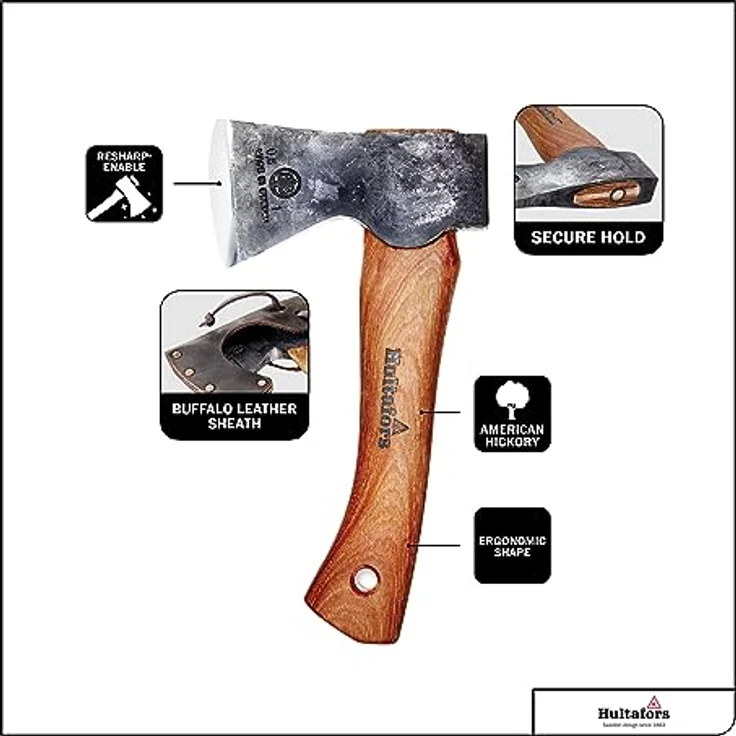 Hultafors Axt PREMIUM AGELSJÖN 0,5 Holzaxt Holzbeil Hickory 235 mm/9" – Bild 4
