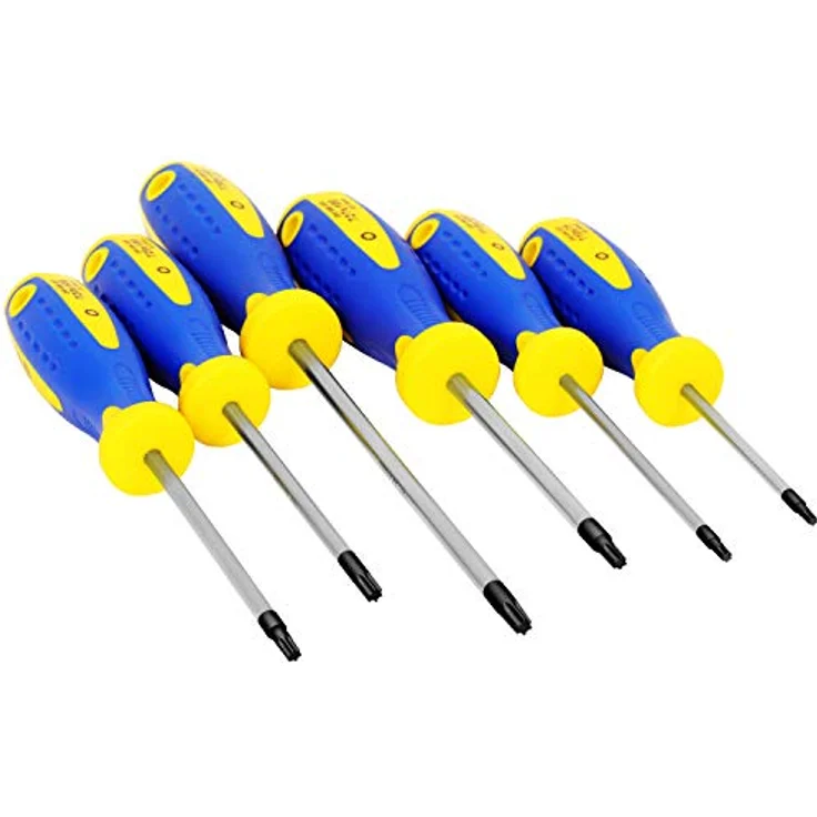 S&R Schraubendreher Set Torx 6-tlg, magnetisch, Power-Form, gelochter Ergo-Griff, inkl. Wandhalterung, S2 Spezialstahl Klingen, Profi-Qualität – Bild 5