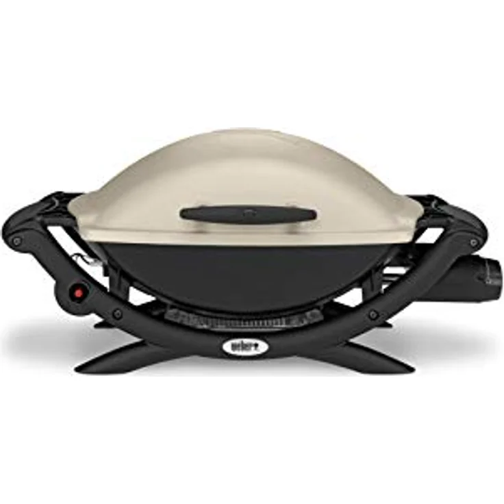 Weber 53060079 Gasgrill Q 2000, Titan, Zündung per Knopfdruck, Abklappbare Seitentische, Balkon Grill – Bild 3