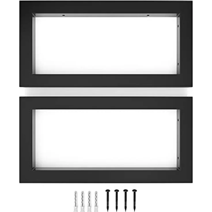 2x sossai® Stahl Waschtischkonsole 40 cm, schwarzmatt für Waschbecken Waschtisch – Bild 5
