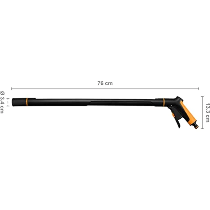 Fiskars Gartenbrause Giessstab mit 2 Funktionen, schwenkbarer SoftGrip-Düsenkopf und Durchflusskontrolle mit Frontreg, ergonomisch und leicht – Bild 2