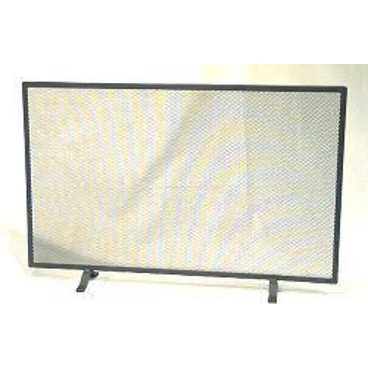 FIREFIX Funkenschutzgitter 125/1NO, Stahl schwarz, 800 x 520 mm mit Gittergeflecht und Füßen
