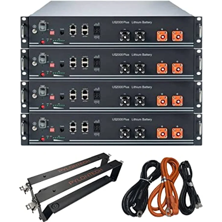 Pylontech 9,6 kWh Solarspeicher LiFePo4 mit BMS, Halterung und Kabel – Bild 2