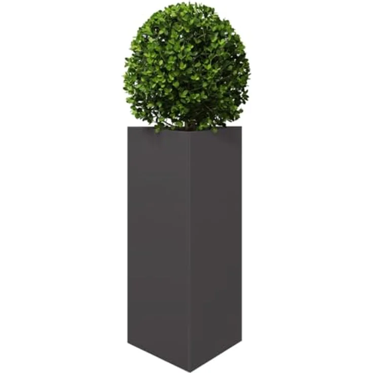 vidaXL Pflanzkübel Schwarz Dreieckig 40x34,5x70 cm Stahl, Rostbeständig und stabil, für Garten und Terrasse geeignet – Bild 3