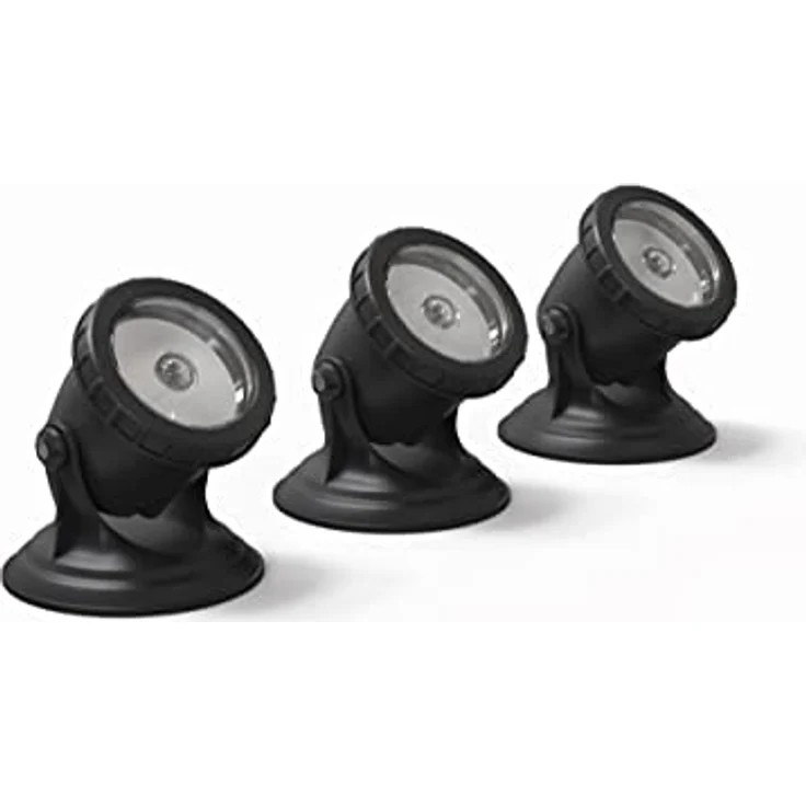 Pontec PondoStar LED warm Set 3, Unterwasserbeleuchtung für Teich und Garten, 3x 1W Strahler, warmweiß, IP68, inklusive 12V Trafo und Kabel – Bild 3