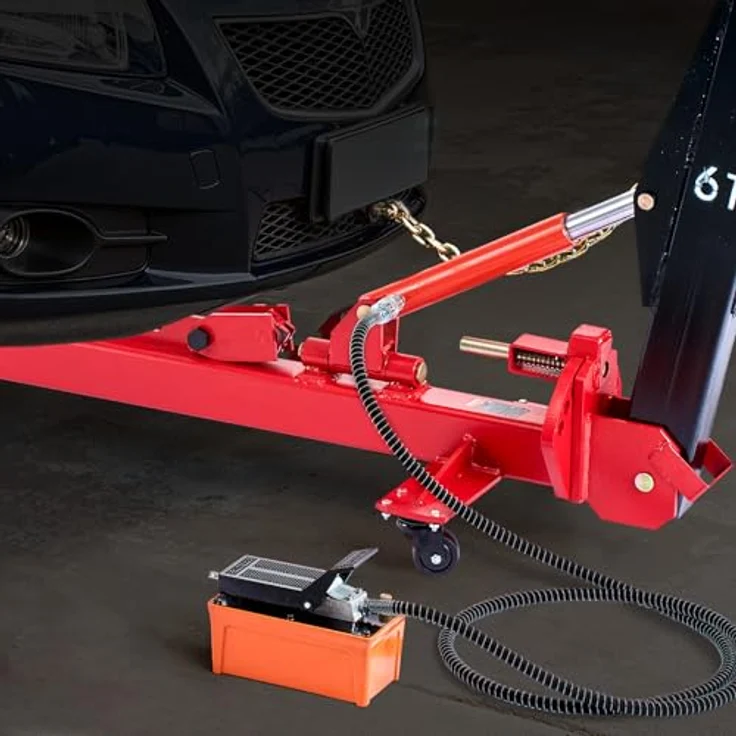 VEVOR Karosserie-Rahmenabzieher und Richtgerät, 6 t Spannungs-Karosseriereparaturausrüstung mit 3 t Airbag-Wagenheber, 45 MPa Hydraulik Fußpumpe und 16 Richtwerkzeugen für Autowerkstätten – Bild 8