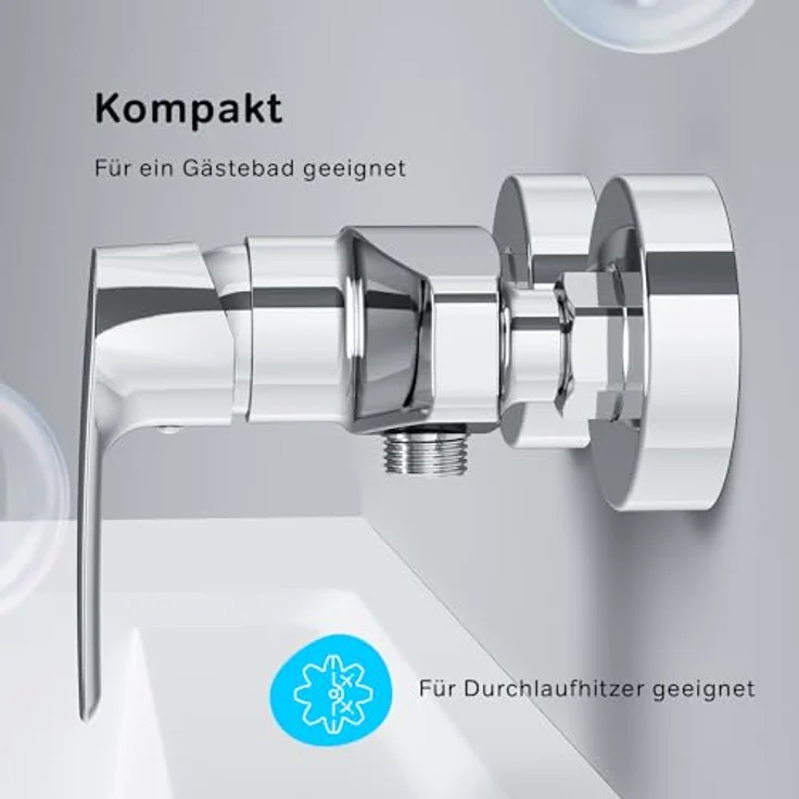 AM.PM GEM FGA20000 Duscharmatur mit Einhebelmischer | SoftMotion Keramikkartusche, Neoperl Aerator | kratzfest, leicht zu reinigen, langlebig, stabil | Chrom | 5 Jahre Garantie – Bild 4