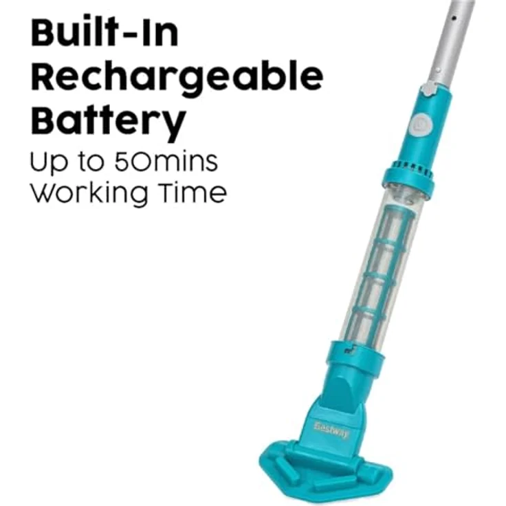 Bestway® Poolpflege-Set AquaSurge™ mit akkubetriebenem Poolsauger, Kescher und Poolbürste für Poolgrößen bis 610 cm, kabellos mit USB-Aufladung – Bild 6