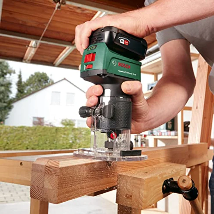Bosch Akku-Kantenfräse AdvancedTrimRouter 18V-8 (ohne Akku, 18 Volt System, Bürstenloser Motor, zusätzliches Zubehör, im Karton), Testnote: sehr gut (Magazin: selbst ist der Mann) – Amazon Edition – Bild 4