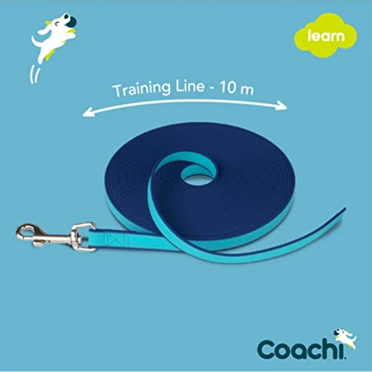 Company of Animals Coachi Training Line 10m, Rückruftraining, wasserfest, leicht, für Hunde und Welpen, zweifarbig – Bild 4