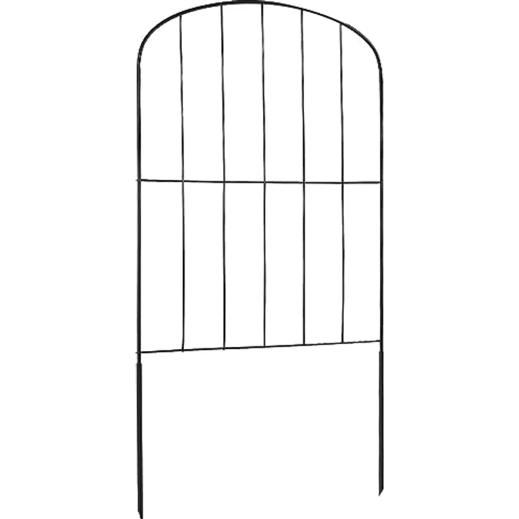 VEVOR 28x Dekorativer Gartenzaun, 61x33cm Oberbogen Metallzaun aus Kohlenstoffstahl, Schwarz, inkl. Befestigungsmaterial, 5,08cm Spike-Abstand – Bild 11