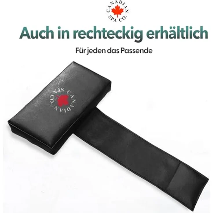 Canadian Spa GmbH Whirlpoolsitz Kopfstütze, Rund, beschwert, schwarz, 29 cm lang, 14 cm breit, universell für jeden Whirlpool – Bild 7