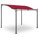 Uniprodo Uni-Gazebo-3X2.5R Anbaupavillon Pavillon Gartenpavillon freistehend weinrot 2,6 x 3 m Polyester 180 g/qm Rahmen pulverbeschichteter Stahl Gartenzelt Partyzelt Sonnenschutz mit Sonnendach